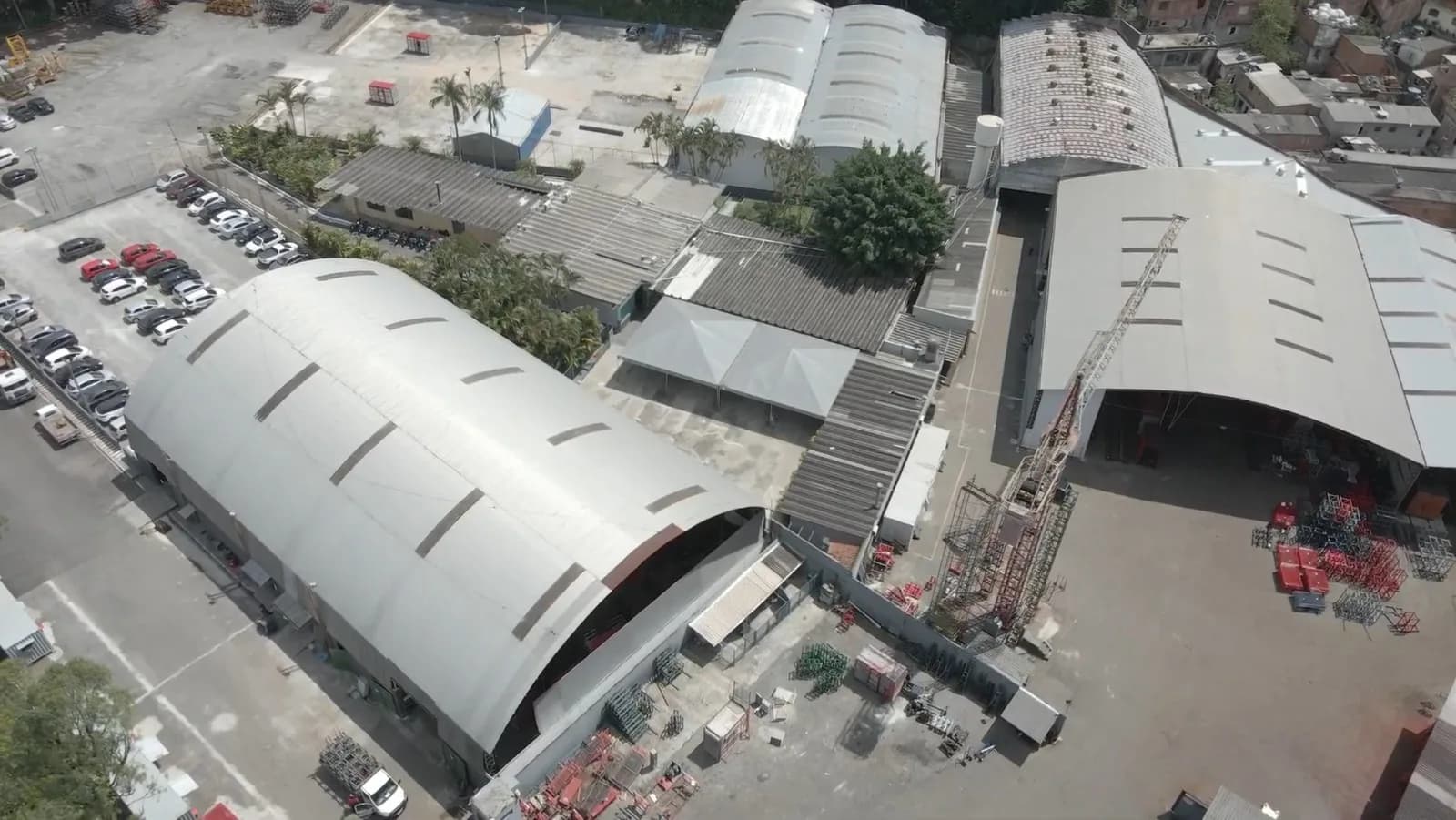 Vista aérea da fábrica da Ts Teck